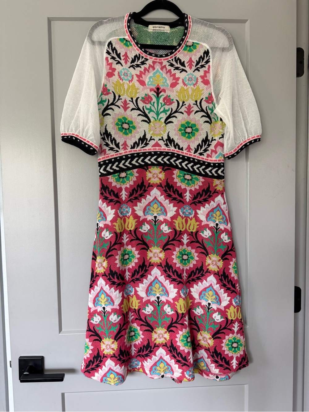 Anthropologie Aldomartins Floral Knit Sweater Dress Size Small - Picture 3 of 14
